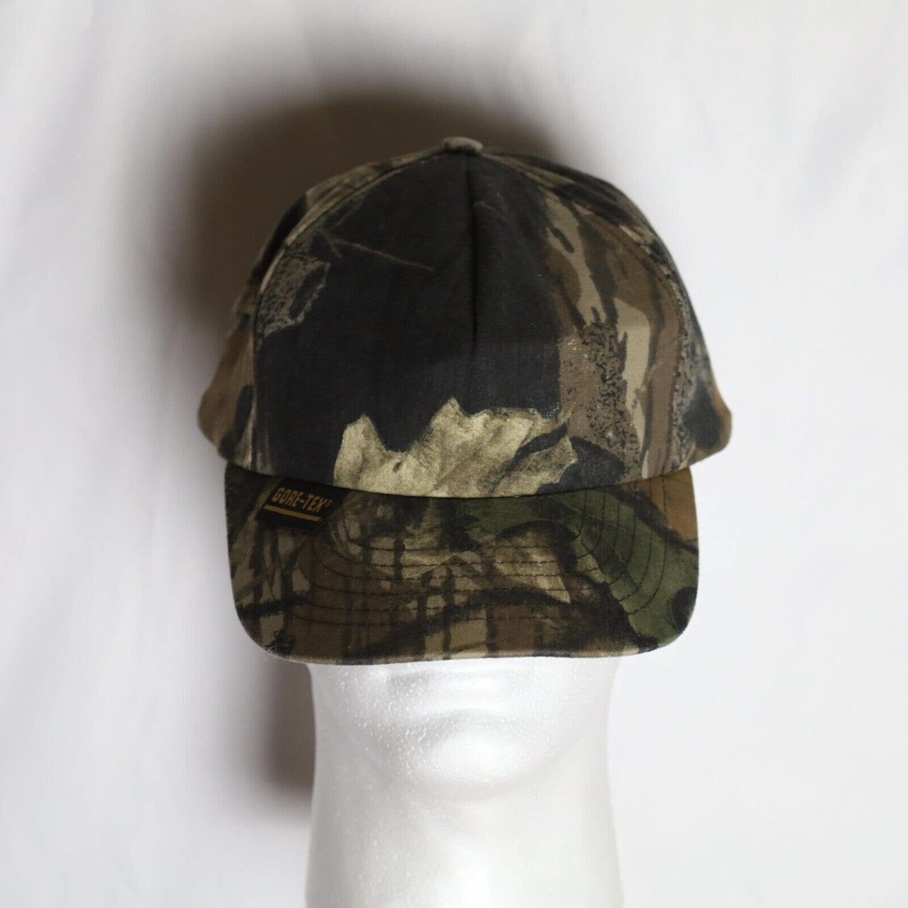 Whitewater Outdoors Gore-Tex Hat Men's L Camo Waterproof Cap 90's USA Vintage